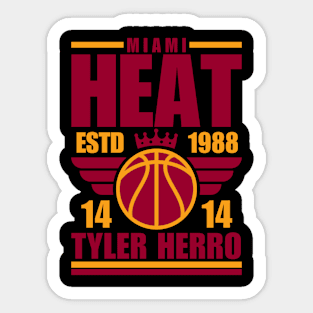 Miami Heat Herro 14 Basketball Retro Sticker